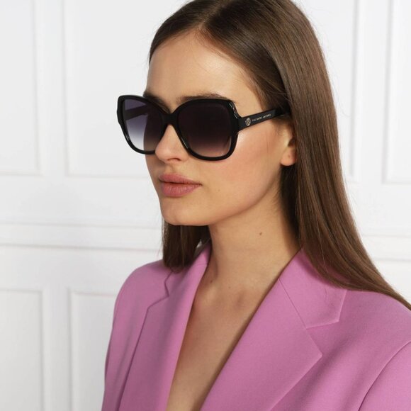 Marc Jacobs MARC 555/S 0807 9O Cat Eye Sunglasses - Black\Gray Gradient - Picture 4 of 10